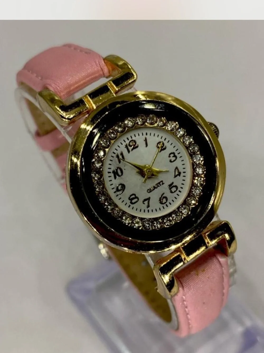 *** Women's ^^^ Plush Pink ^^^  Iced Crystal Accent Quartz Watch ***